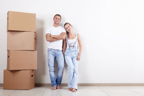 Removal team planning a home move in Haringey with boxes and furniture
