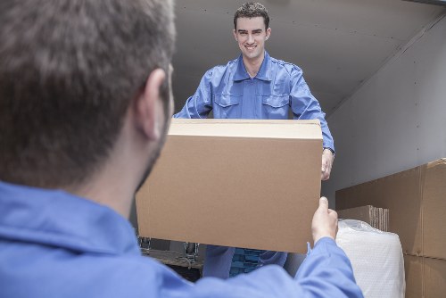 Packing boxes and materials prepared for a home move in Haringey