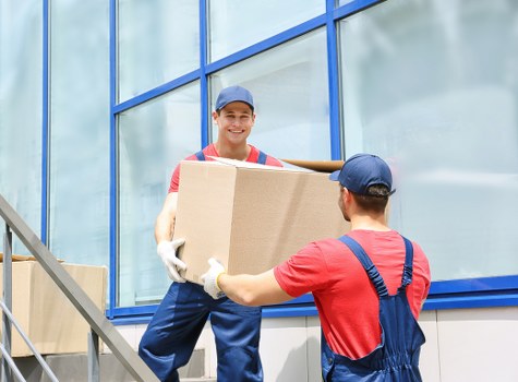 House removalists planning a move in a Haringey residential street