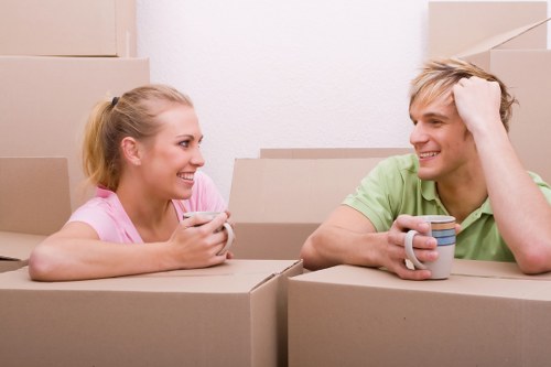 Removal team planning a same day move in a Haringey street