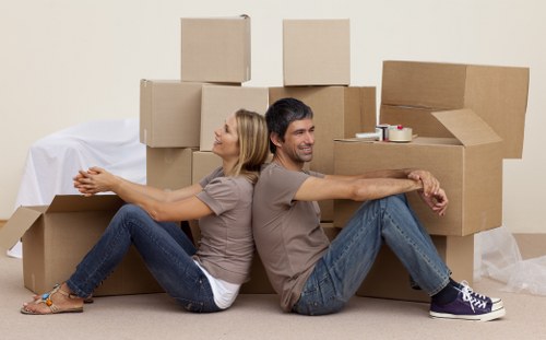 Professional man and van service transporting furniture in Haringey