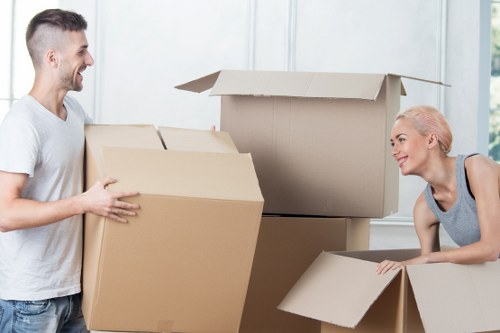 Boxes and furniture being loaded for a local move in Haringey