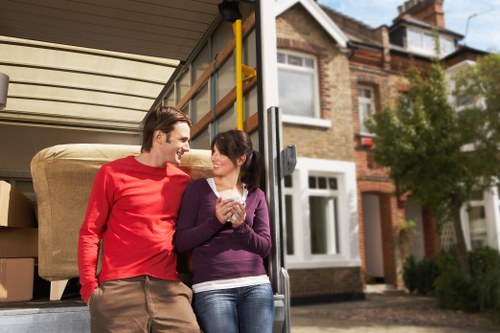 Careful packing and loading for a residential move in North London
